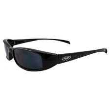 Global Vision Attitude Motorcycle Riding Sunglasses Black Frame w/ Smoke Lenses