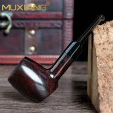 MUXIANG Briar Lovat Pipe Wooden Small Tobacco Pipe 3mm Saddle Stem Smooth Pipe