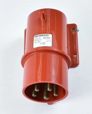 (AMPMECH) MENNEKES INLET 391; PANEL MT, SCREW TERMINALS, 32A-5P-415V,IP44 - Image 1 of 4