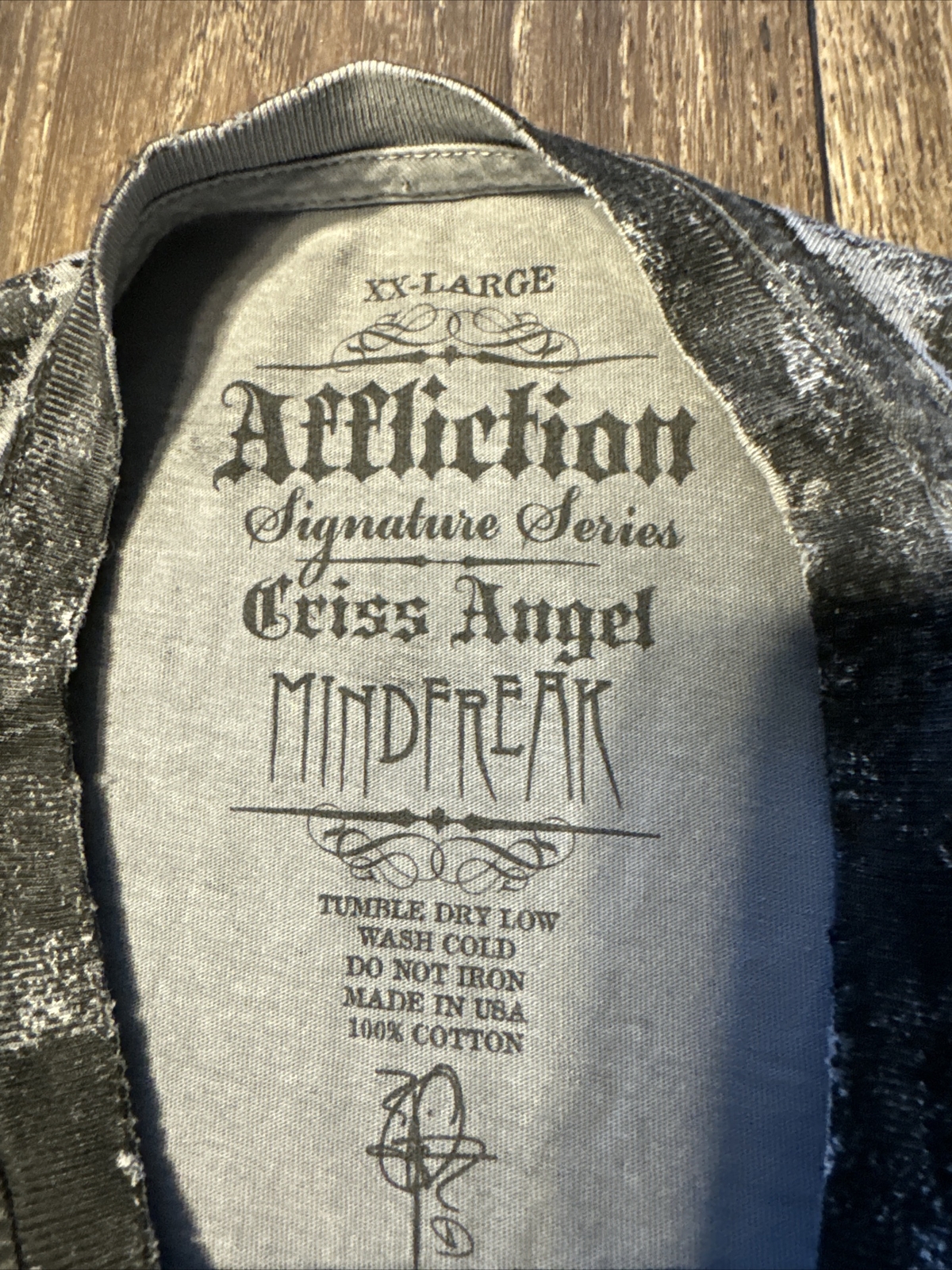 Vintage Affliction Criss Angel All Over Print Cyber G… - Gem