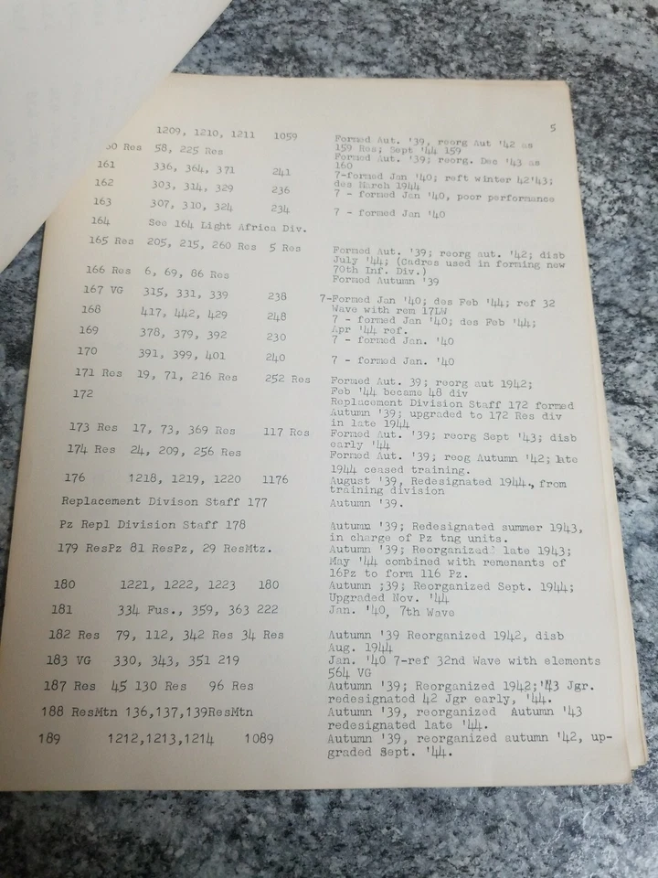 The German Order of Battle for World War II WW2 Drumco 1969 Infantry Divisions + Foto 4 de 4