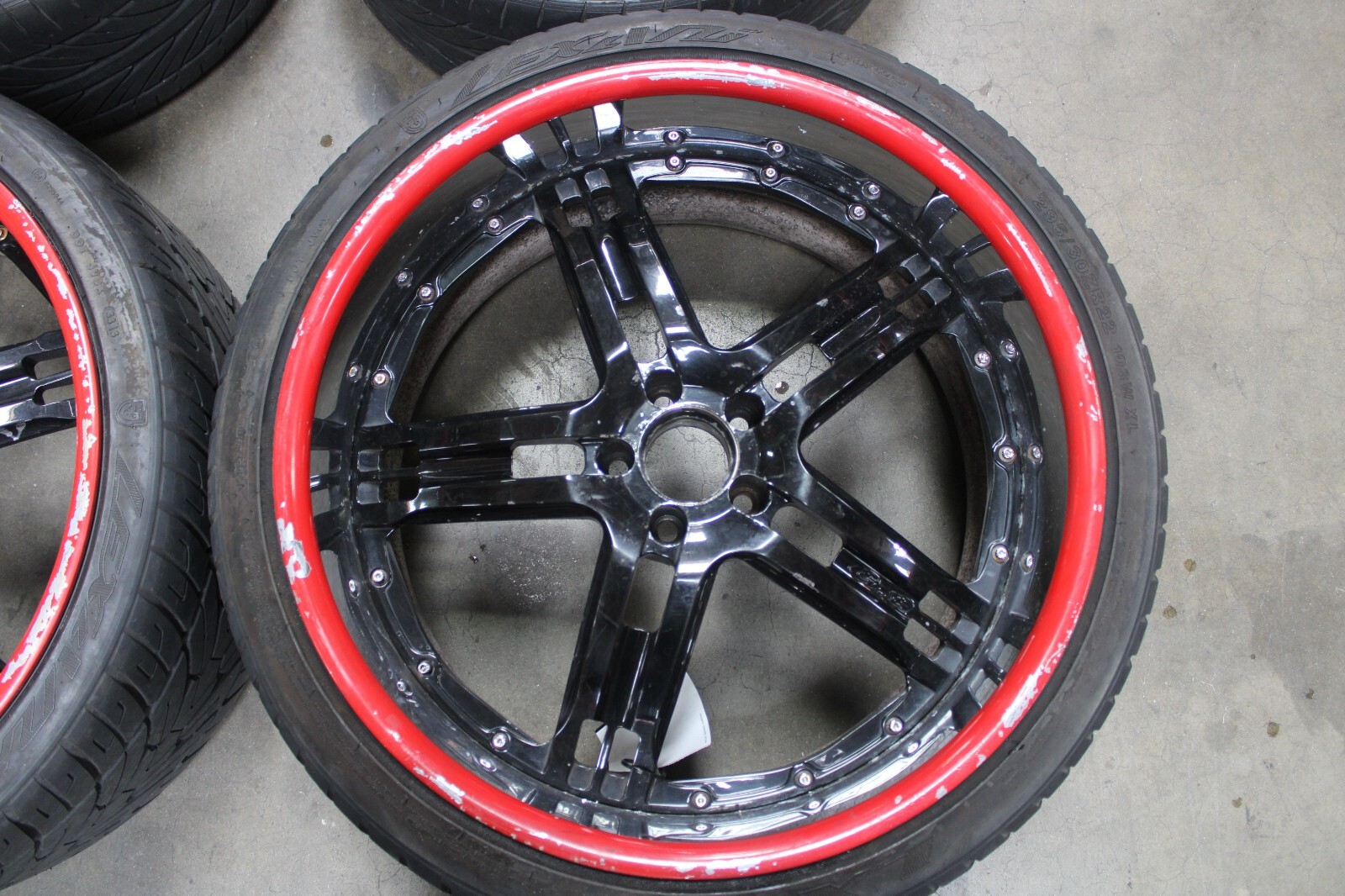Ferrari F430, Aftermarket Wheel Set, Front 20" Rear 22," Curb Rash, Used