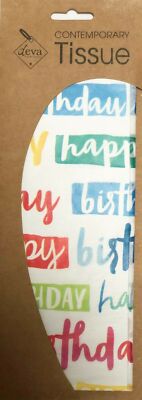 Seidenpapier Geschenkpapier bemalt Geburtstag helle Worte Deva 4 Blatt 50 x 70 cm