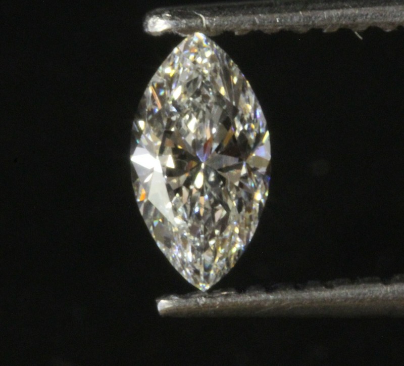 GIA certified .46ct SI1 H loose marquise Natural fancy cut diamond estate