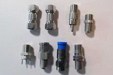 New and Used Set of Assorted Cable RF F-Connectors 8 pcs 