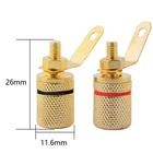 Gold Plated Amplifier Speaker Terminal Binding Post Banana Plug Socket Connector