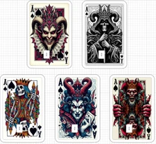 Ace of Spades Credit Debit Card Skin Stickers Playing Cards Demon Skull Goth USA