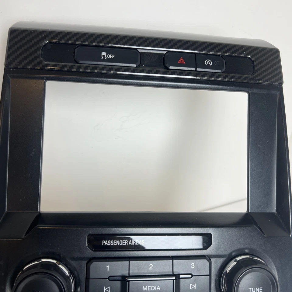 2018 FORD F150 AUDIO RADIO CD CLIMATE CONTROL BEZEL JL3T-18E243-CDE OEM - Imagem 2 de 4