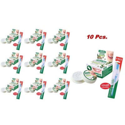 10 x25g. GREEN HERB Thai Herbal Clove Toothpaste Teeth Whitening  Antibacterial 