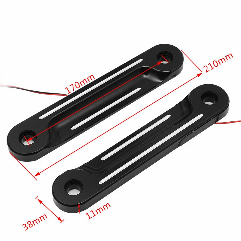 Front LED Flush Fork Turn Signal Brackets For Harley Touring Electra Glide 98-21 - Image 2 of 4