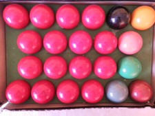 Vintage Crystalate Billiard Snooker Balls x 22 Each ball weighs 150grams 4cm dia