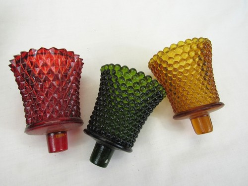 Vtg Diamond beaded gold green red Glass Metal Cage Votive Candle Holder Black - Picture 5 of 7