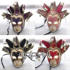 New Venetian Masquerade Masks Full Face Jester Joker Halloween Cosplay Mask Prop