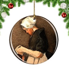 Van Gogh Scheveningen Woman Painting Christmas ornament city travel souvenir