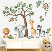 Wandtattoo Dschungel Tiere Elefant Giraffe Affe FüR Kinderzimmer