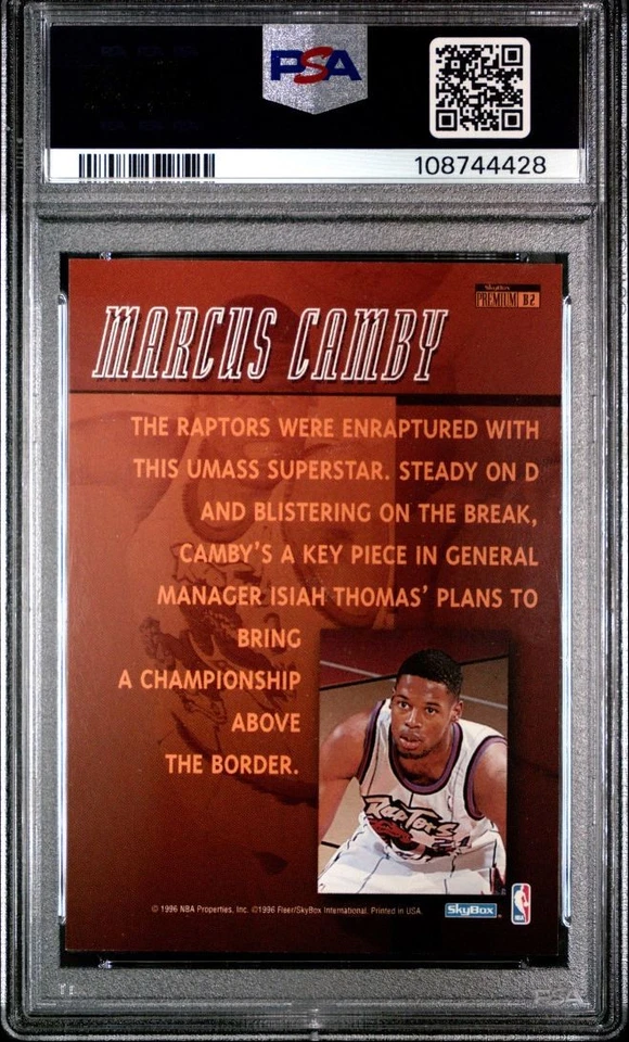 Larger Than Life Marcus Camby 1996-97 novato PSA 9 #B2 (POP 1 - ninguno superior) Foto 2 de 2