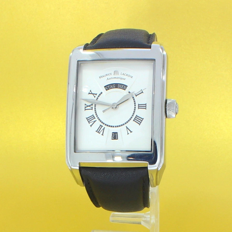 Maurice Lacroix Pontos PT6147 Stahl Leder xxyy-d 27993 - Bild 2 von 4