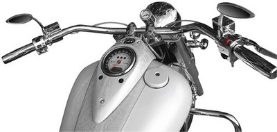 Baron Custom Accessories 1in. Starbar Handlebar - Chrome Motorcycle Street Bike