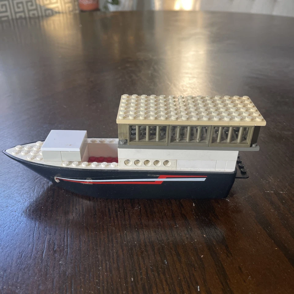 LEGO Vintage Boat Hull 52x12x6 Black, White, & Red Part #6214 | Free Shipping!!! - Image 2 of 4