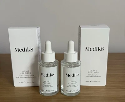 2 x 30ml Medik8 (60ml) Liquid Peptides RRP £118- 30% Multi-Peptide Serum NEW