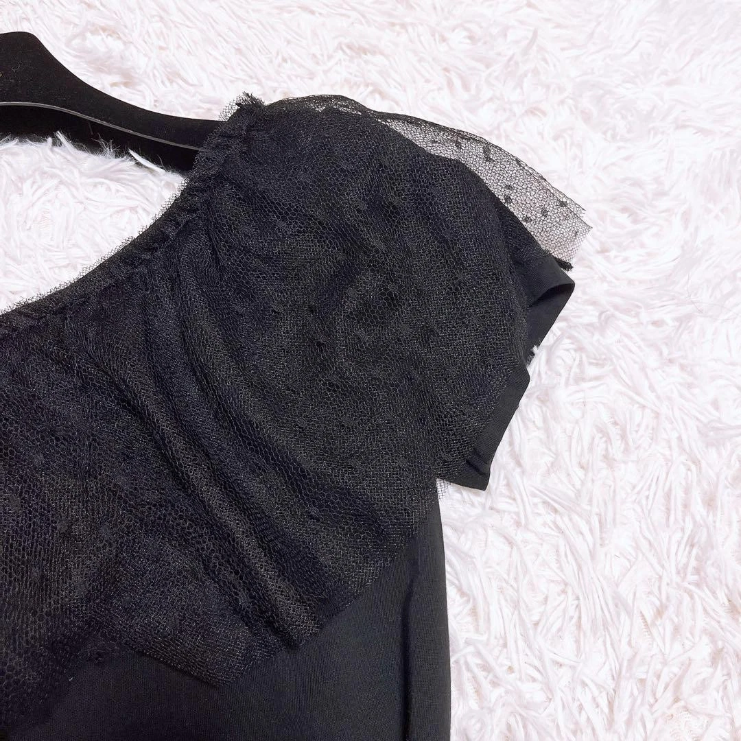 REDValentino Abito Asimmetrico Nastro Nero S