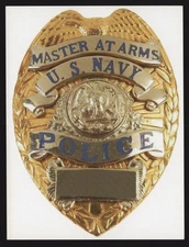Postcard - US Navy Master At Arms Police Symbol Badge Patch 