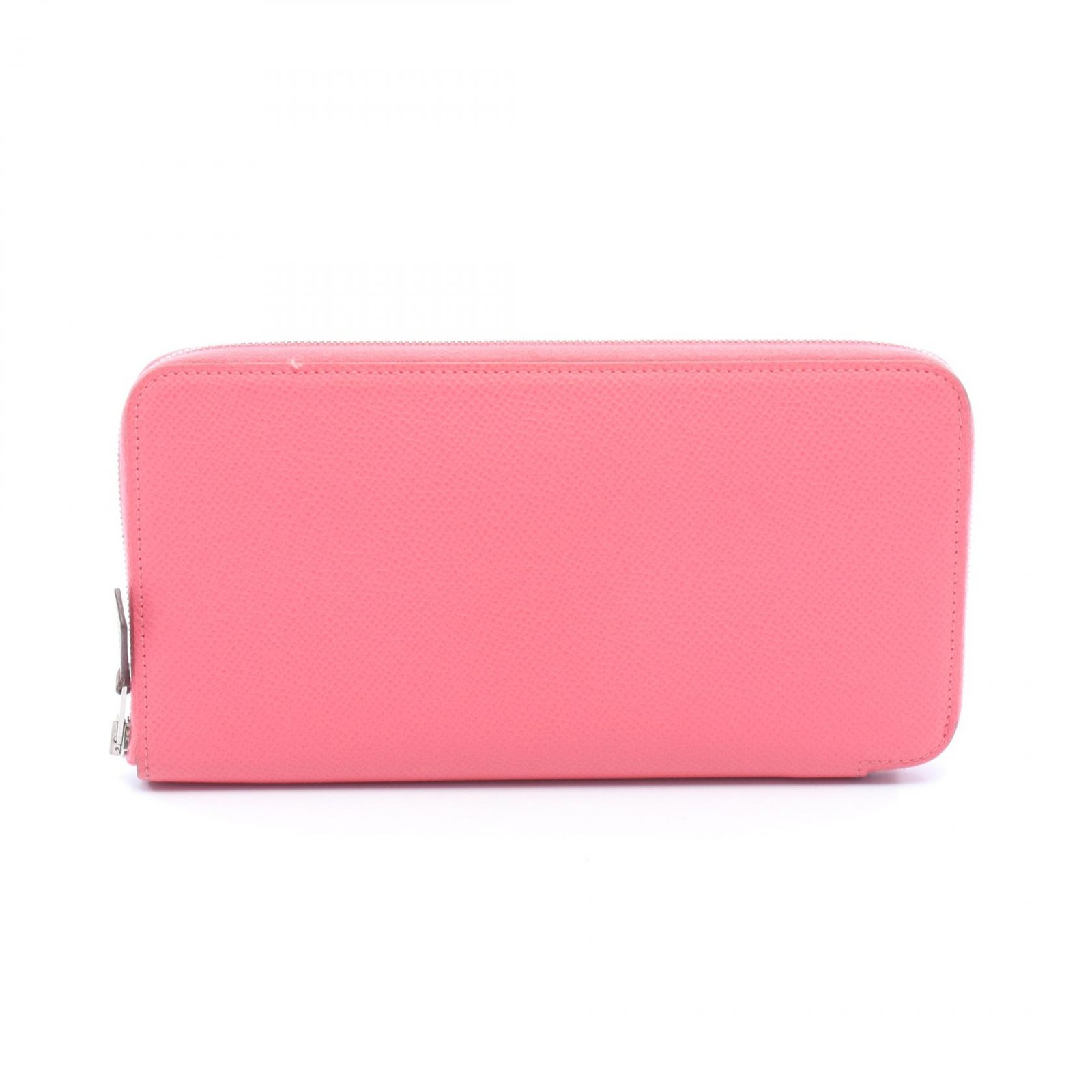 HERMES Azap long SilkIn Around wallet purse D Epsom leather Rose azalee Used SHW