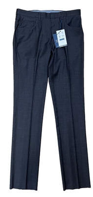 Hart Schaffner Marx Dress Pants 33xUnhemed Gray New York Fit Stretch Thermo Wool
