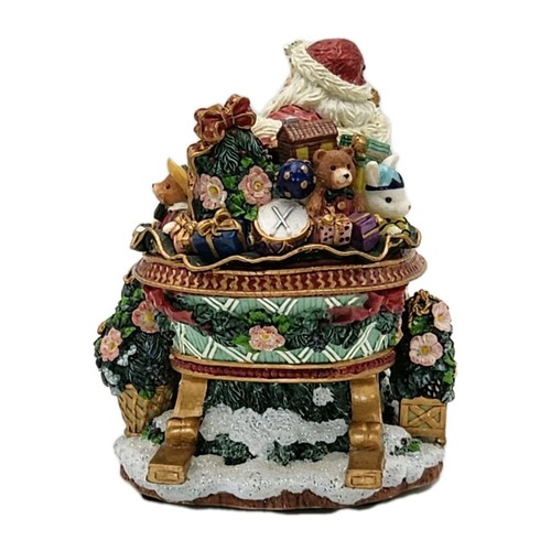 Fitz & Floyd Santa with Sleigh Musical Jingle Bells Vintage 2002 Original Box - Picture 5 of 21