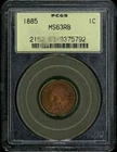 1885 Indian Head 1 Cent PCGS MS63RB *Scratched case on right side of sku*