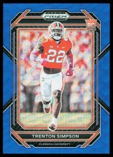 2023 Panini Prizm Draft Picks #178 Trenton Simpson Prizms Blue Wave #/249