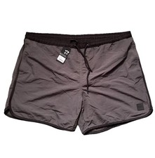 Urban Classics Mens W40 L6 Grey Black Swim Shorts w Logo NWT