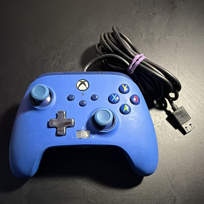 PowerA Enhanced Wired Controller Blue Wired USB 10ft Cable for Xbox One/PC