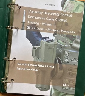 Glock L131A1 9mm Pistol. Original British Army Firearms History Book 2013