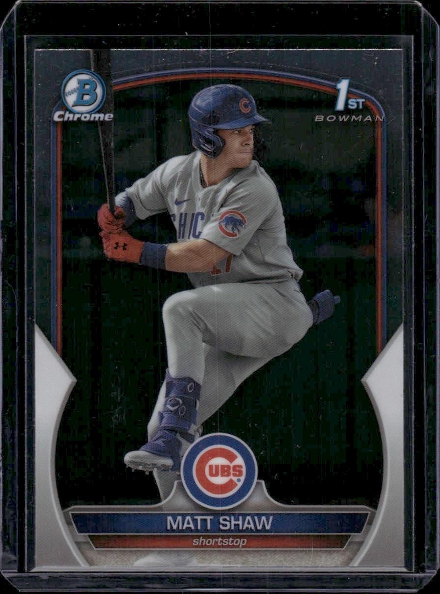 2023 Bowman Draft #BDC-33 Matt Shaw 1st Chrome Chicago Cubs