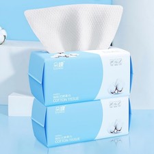 Cotton Facial Dry Wipes 100 Count, Deeply Cleansing Disposable Face Towel Was...