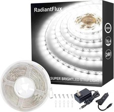 16.4ft Dimmable White Led Strip Lights - Super Bright 3840 Lumens For Home Decor