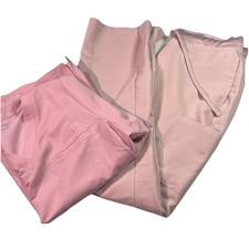 Mandala Women s Scrub Set Size M Bottoms Size L Top Two Tone Pink Set