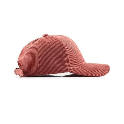 Corduroy Hat Low Profile Solid Color Baseball Caps Sun Medium-Large Pomelo Red