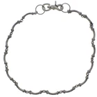 Burnished Skeleton Bone Key Chain/Wallet Chain - Heavy Duty Pocket Chain with