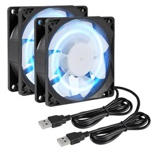 2pcs 80mm/3.15inch DC 5V Computer Case Fan