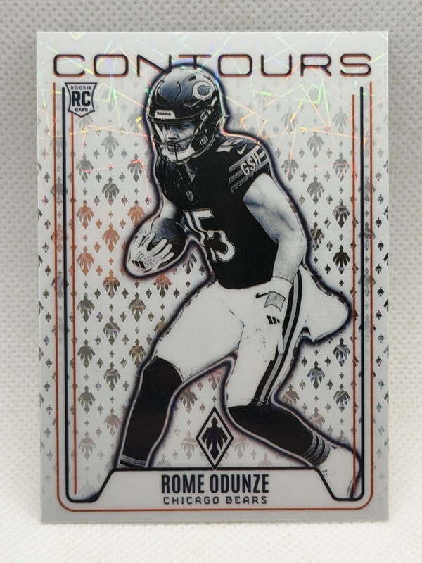 2024 Panini Phoenix Contours Rome Odunze Rookie Chicago Bears Football Card