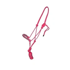 Horse Halter with Braided Pink Lead Rope Unique and Stylish HHA0723