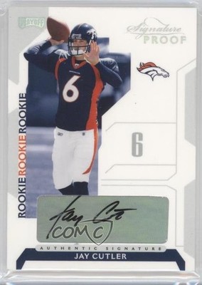 2006 Playoff NFL Playoffs Silver Signature Proof Jay Cutler Rookie Auto RC 0c6