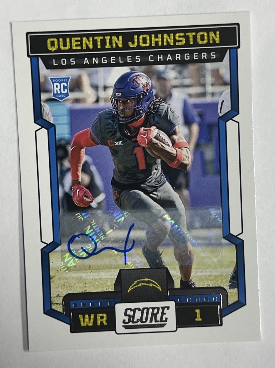 2023 Panini Score Quentin Johnston Rookie Auto #345