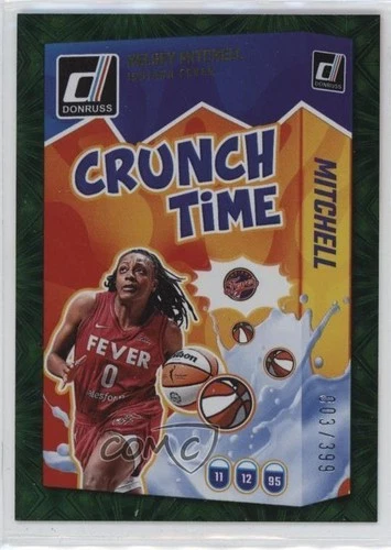 2025 Panini Donruss WNBA Crunch Time Green Fireworks 3/399 Kelsey Mitchell 17lu