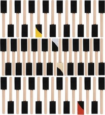 Mister Rui 1" Foam Paint Brushes, 1 Inch Brush 50 Pcs 