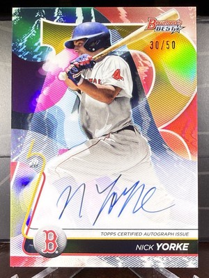 2020 Nick Yorke Bowman s Best Best Of 2020 Gold Refractor Auto #B20-NY 30/50