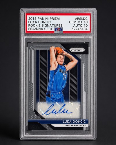 DOUBLE 10 LUKA 🔥 2018 Prizm Doncic Rookie AUTO PSA 10 / AUTO 10 RC #RS-LDC