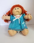 Cabbage Patch Kids 1983 Play Doll Red Braided Pony Tails Blue Eyes CPK Dress